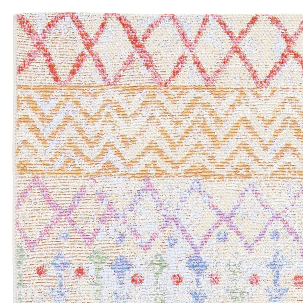 Gold Blue 8' x 10'5" Geometric Area Rug M53554