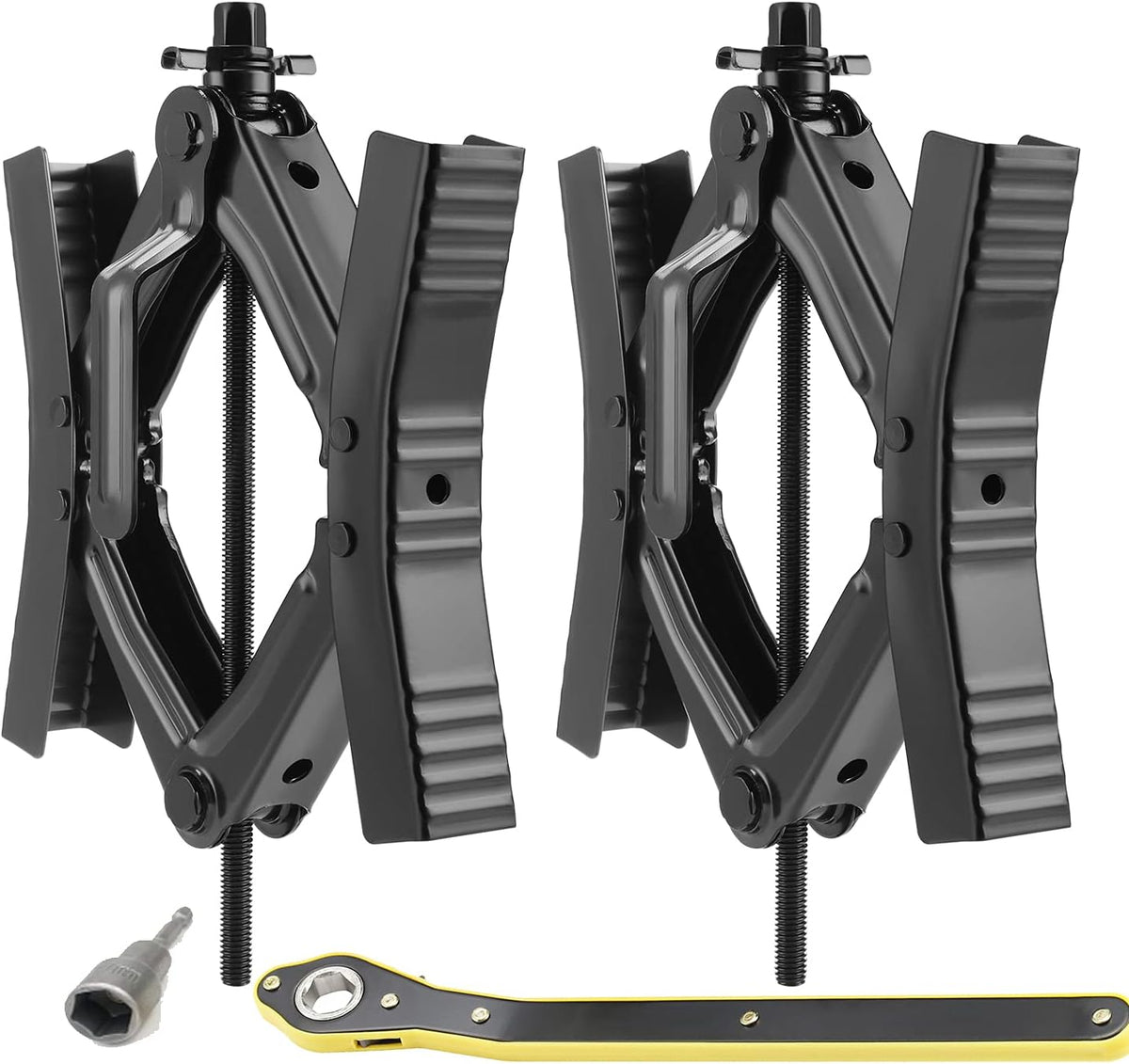 Heavy Duty RV Wheel Chock with Crank Handle H5948