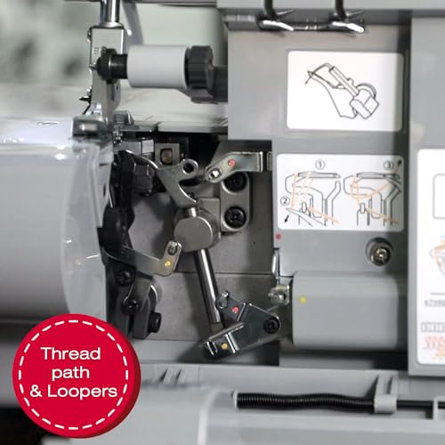 Metal Frame Serger Overlock Machine with 8 Built-In Stitches X271
