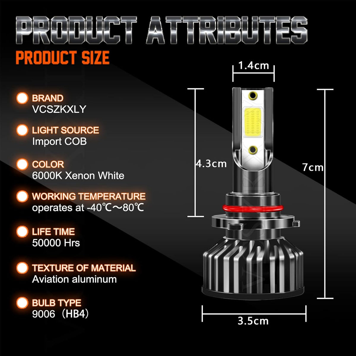 9005 9006 9145 LED Headlight Bulbs, 6 Bulbs R617