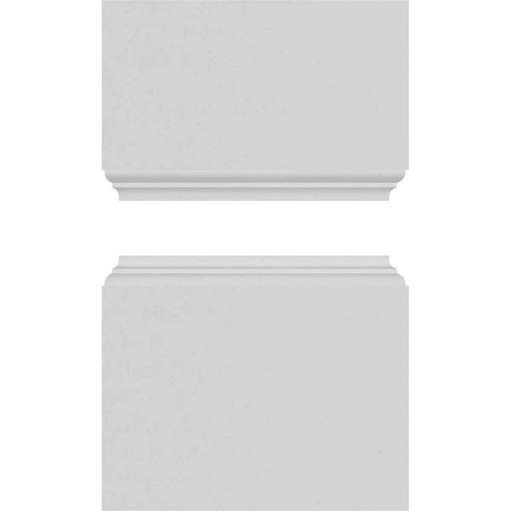 10"W x 9'H Square Non-Tapered Raised Panel PVC Column Wrap Kit S639