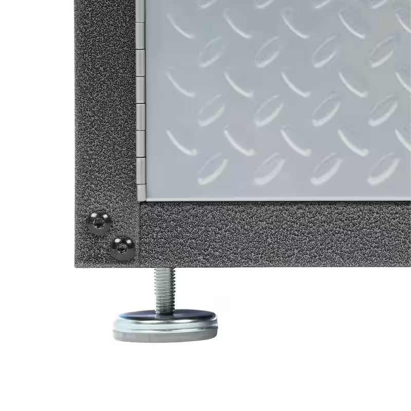 Steel Freestanding Garage Cabinet in Silver Tread E5295