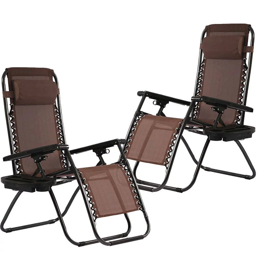 Brown and Black Zero-Gravity Chair X4613
