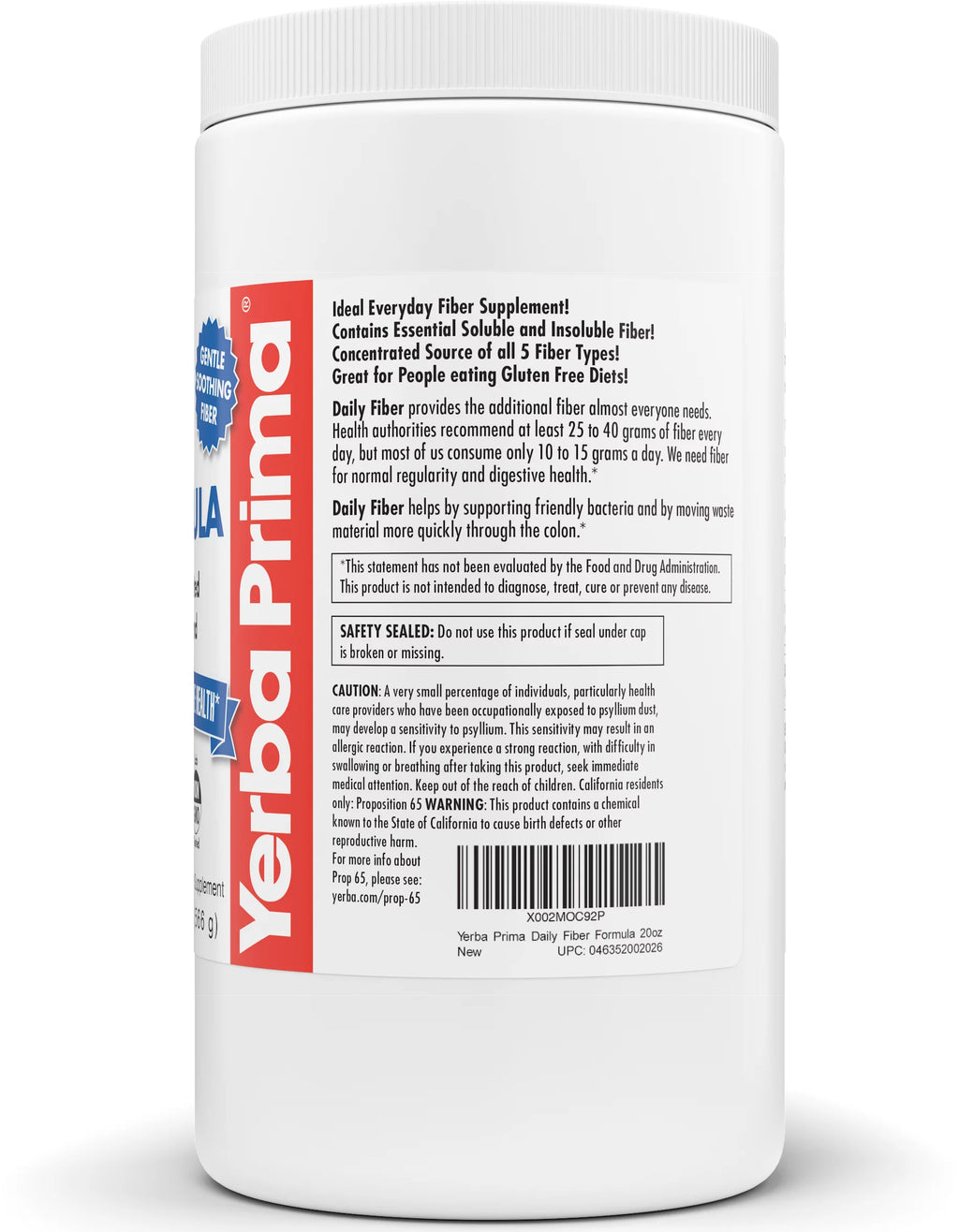 20 oz Soluble and Insoluble Fiber Powder Supplement Y443825