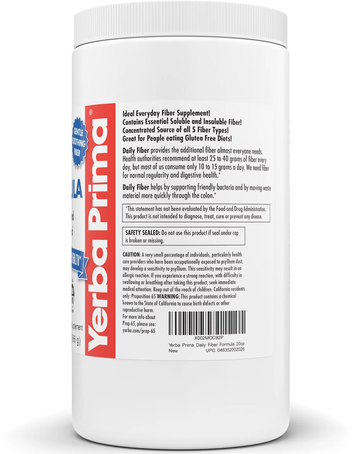 20 oz Soluble and Insoluble Fiber Powder Supplement Y443825
