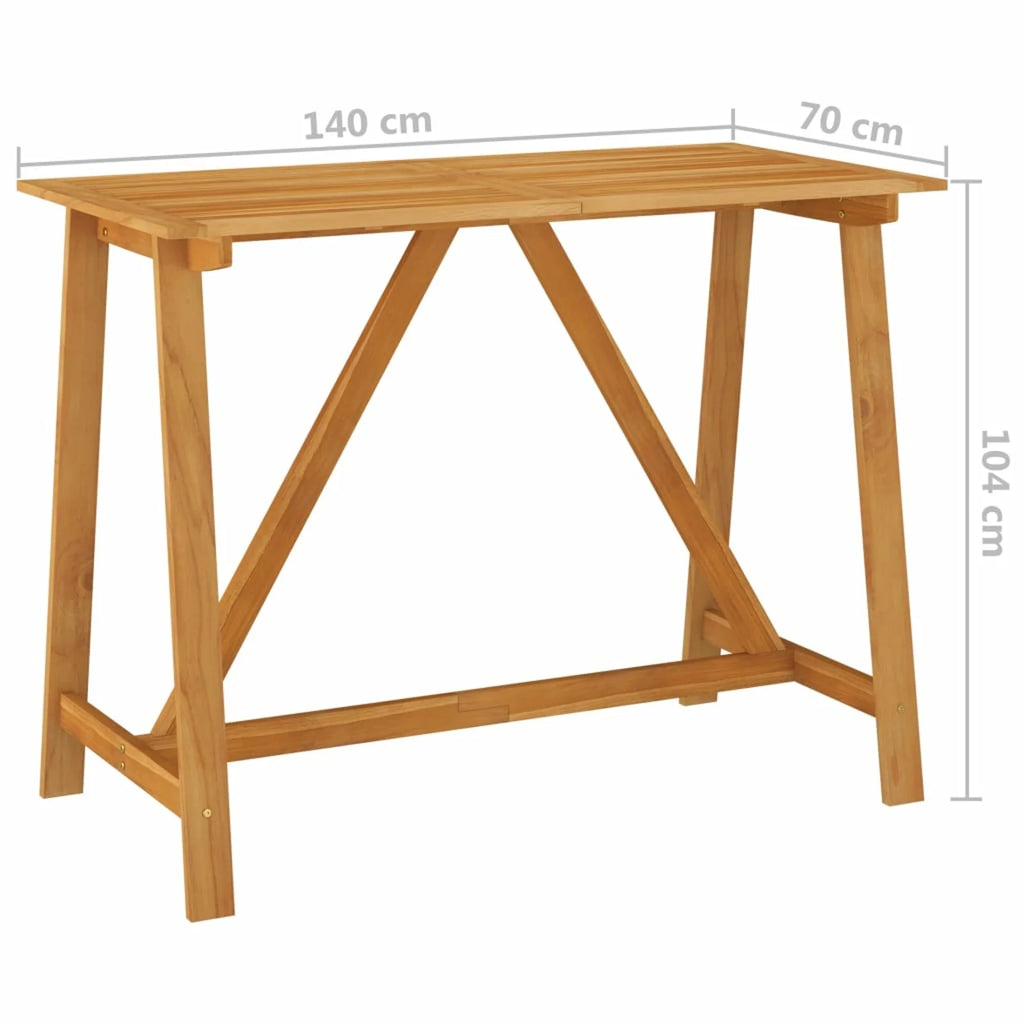 Acacia Wood Counter Height Bar Table Y4894