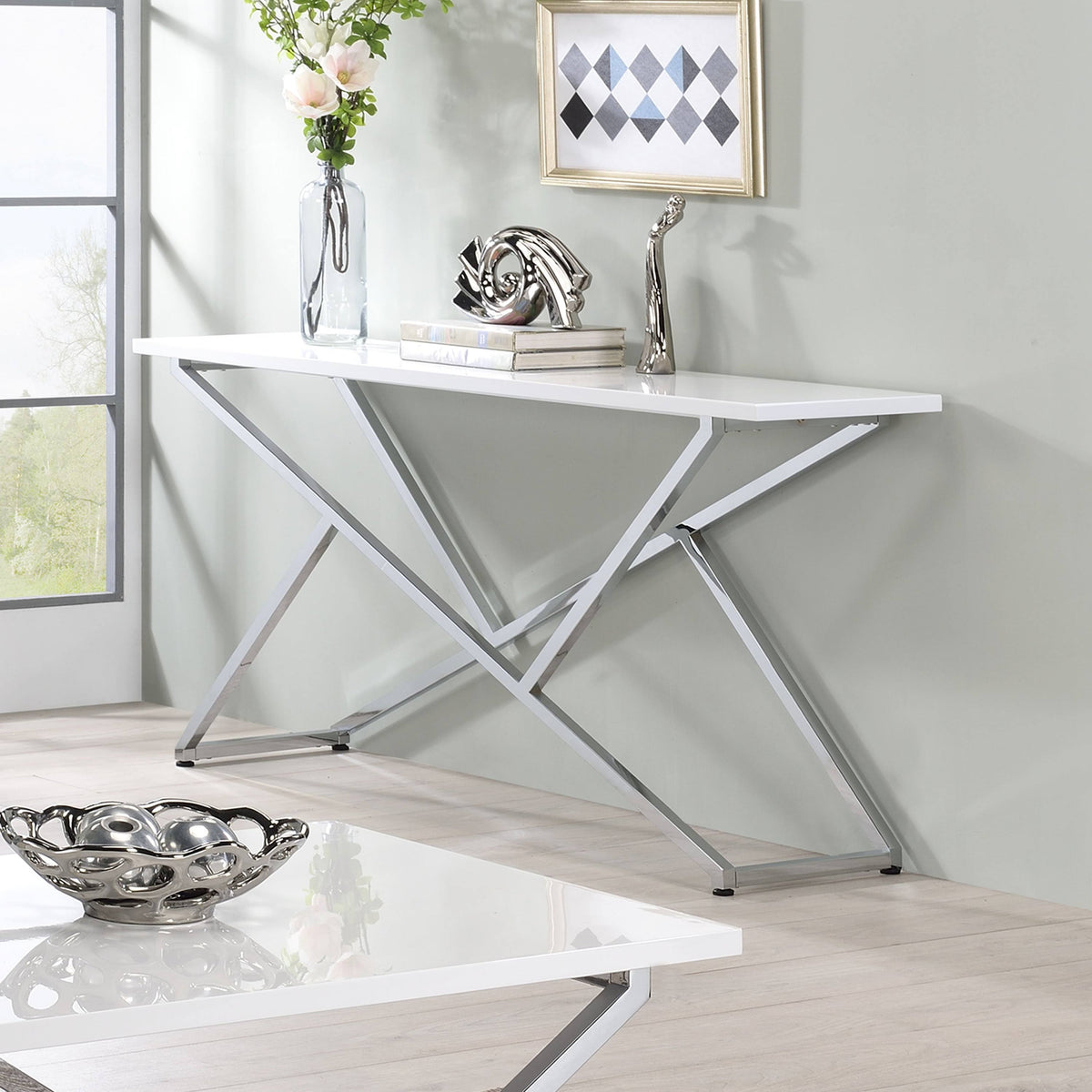 High Gloss White Sofa Table M3631