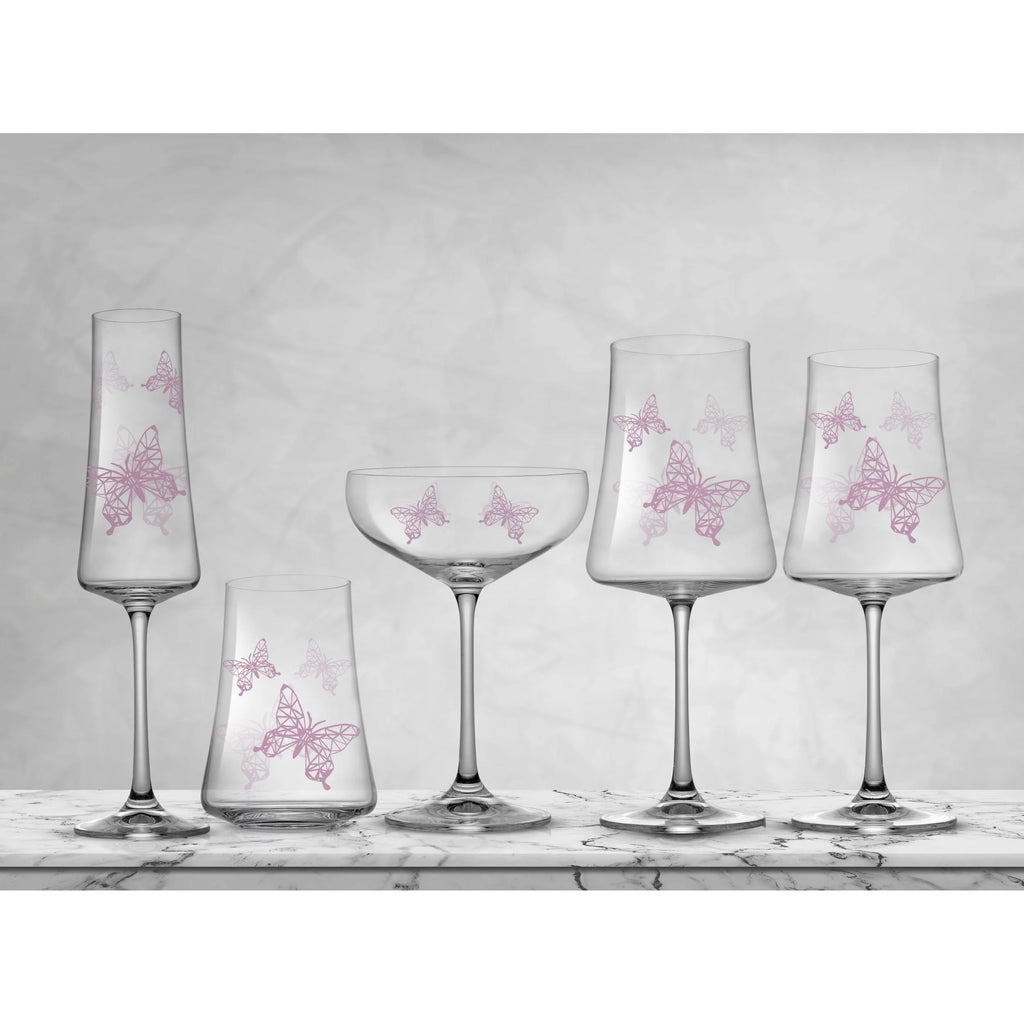 European Crystal Stemmed Red Wine Glass Set of 2 N732