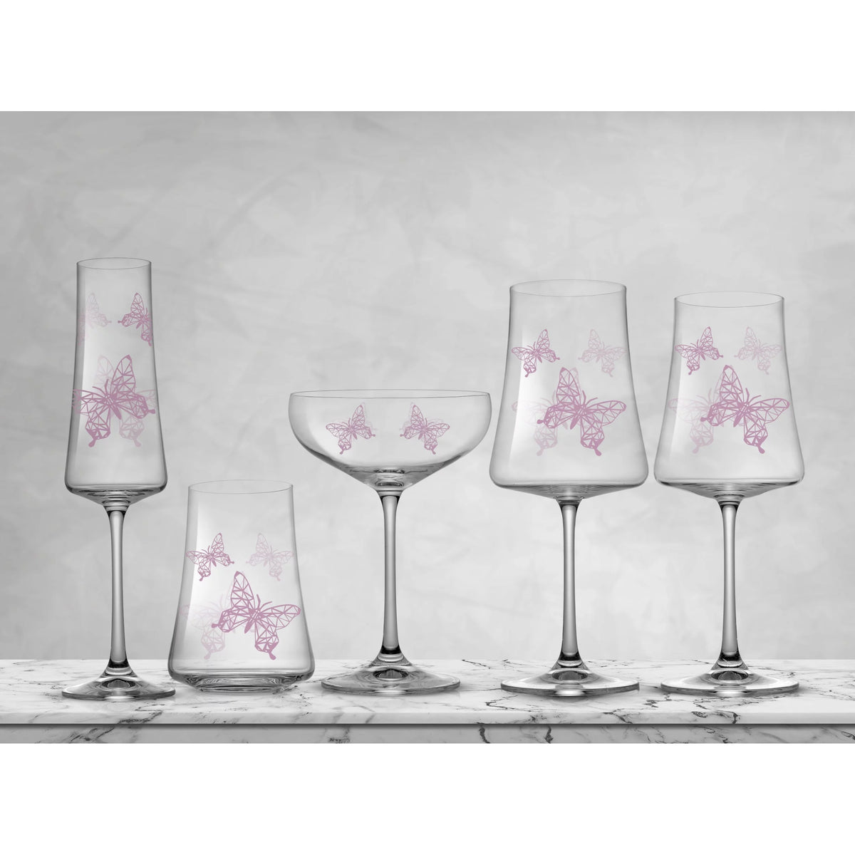 European Crystal Stemmed Red Wine Glass Set of 2 N732