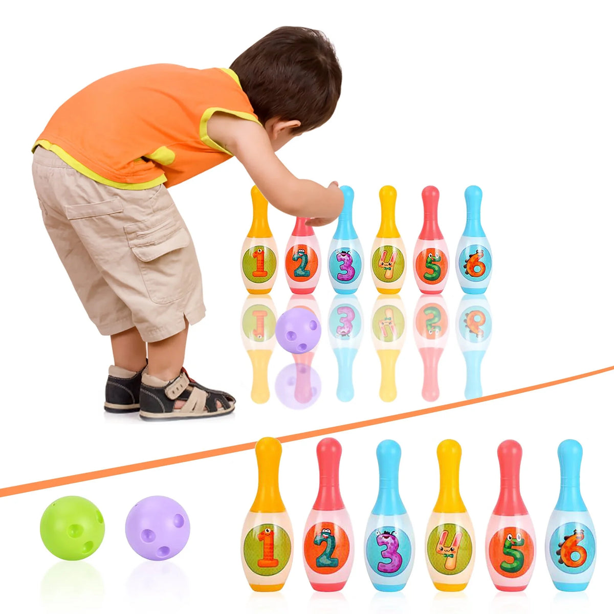 8-Piece Bowling Toys Sports and Ball Educational Toys K55703