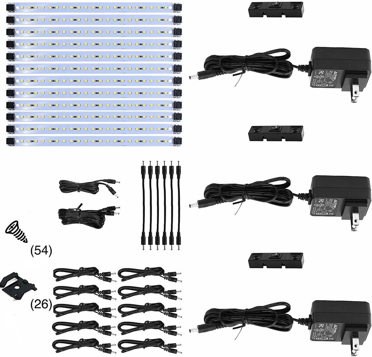 21 LED Deluxe Kit 3 Light Panels Warm White Under Cabinet Lighting P1173
