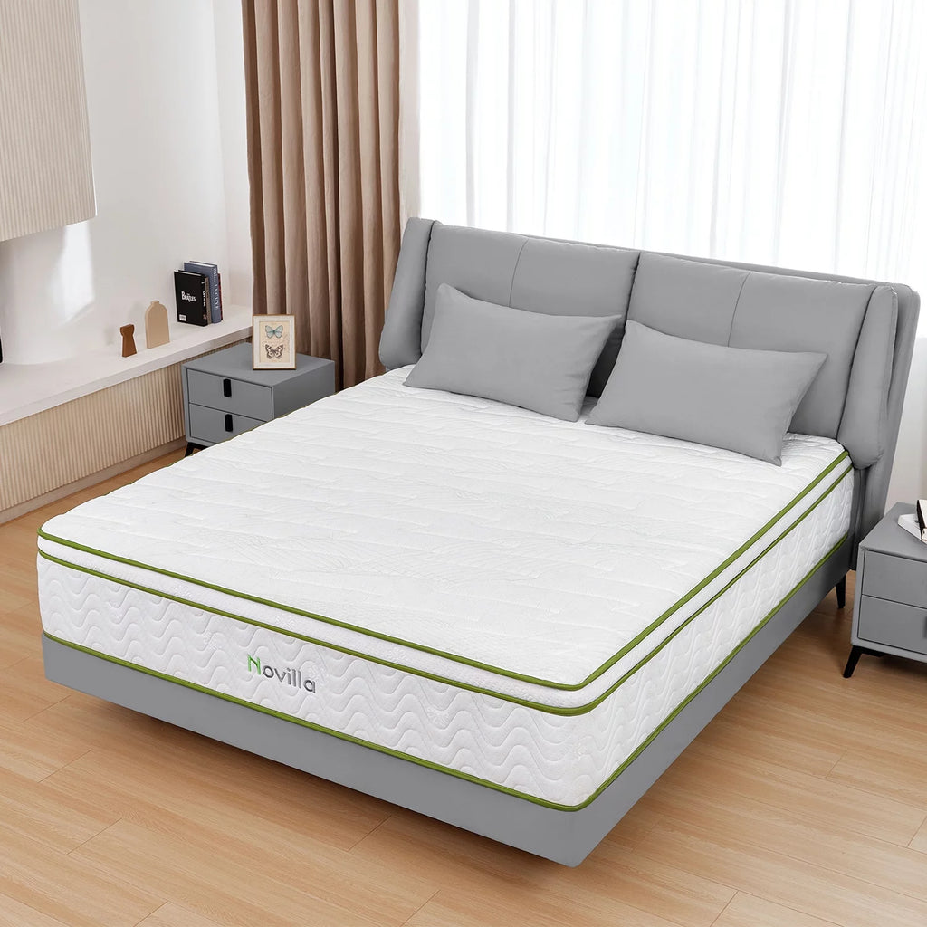 10'' Cooling Gel Memory Foam Pocket Spring Hybrid Mattress California King Size Q997131