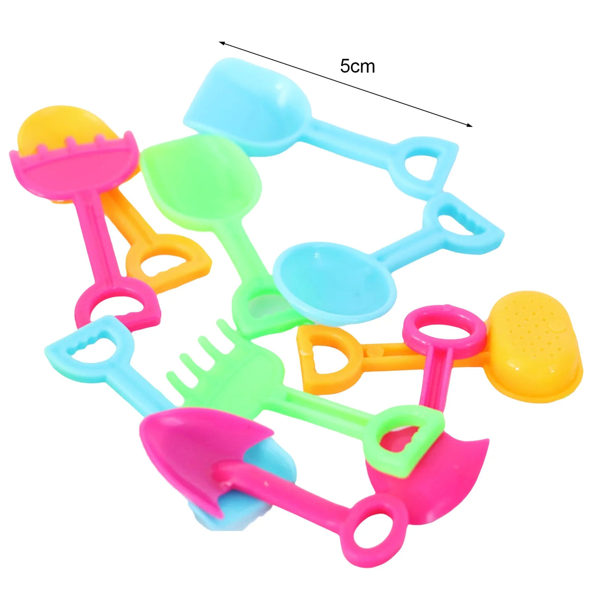 10Pcs 1/12 Miniature Beach Toys Dollhouse Shovel Rake Sand Digging Tool A1785