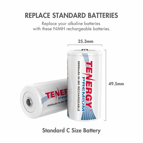 16-Pack NiMH Rechargeable C Size Batteries H353