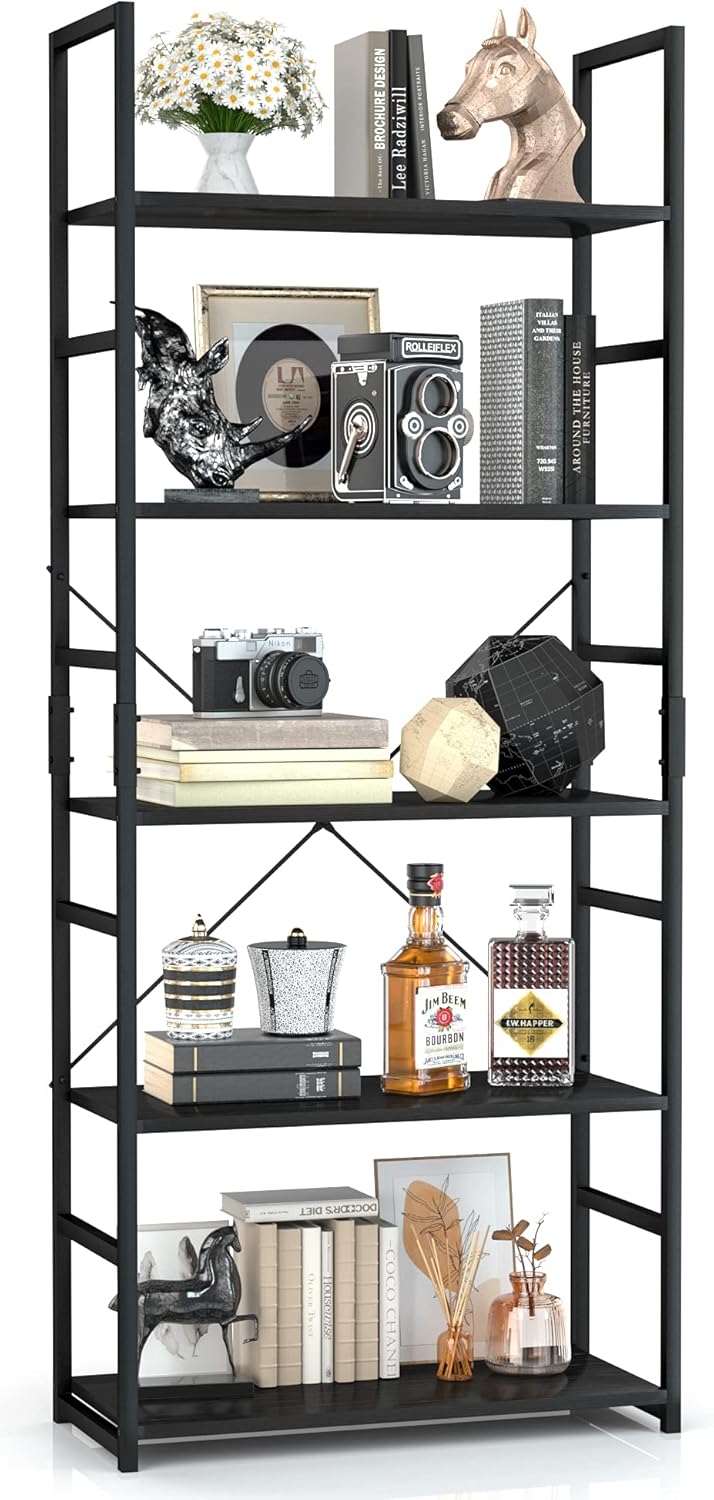 4 Tier Industrial Metal Bookcase Q662
