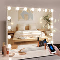 White Metal Hollywood Vanity Mirror with Lights X401