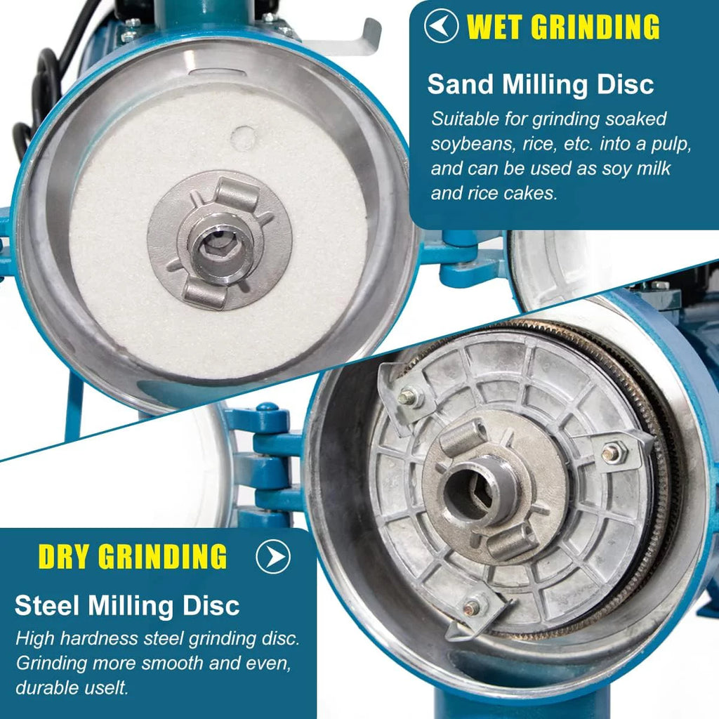 3000W Wet Dry Commercial Electric Grain Grinder Mill M6571