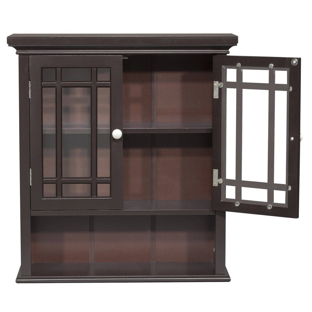 Dark Espresso Wall Cabinet with 2 Doors D805142