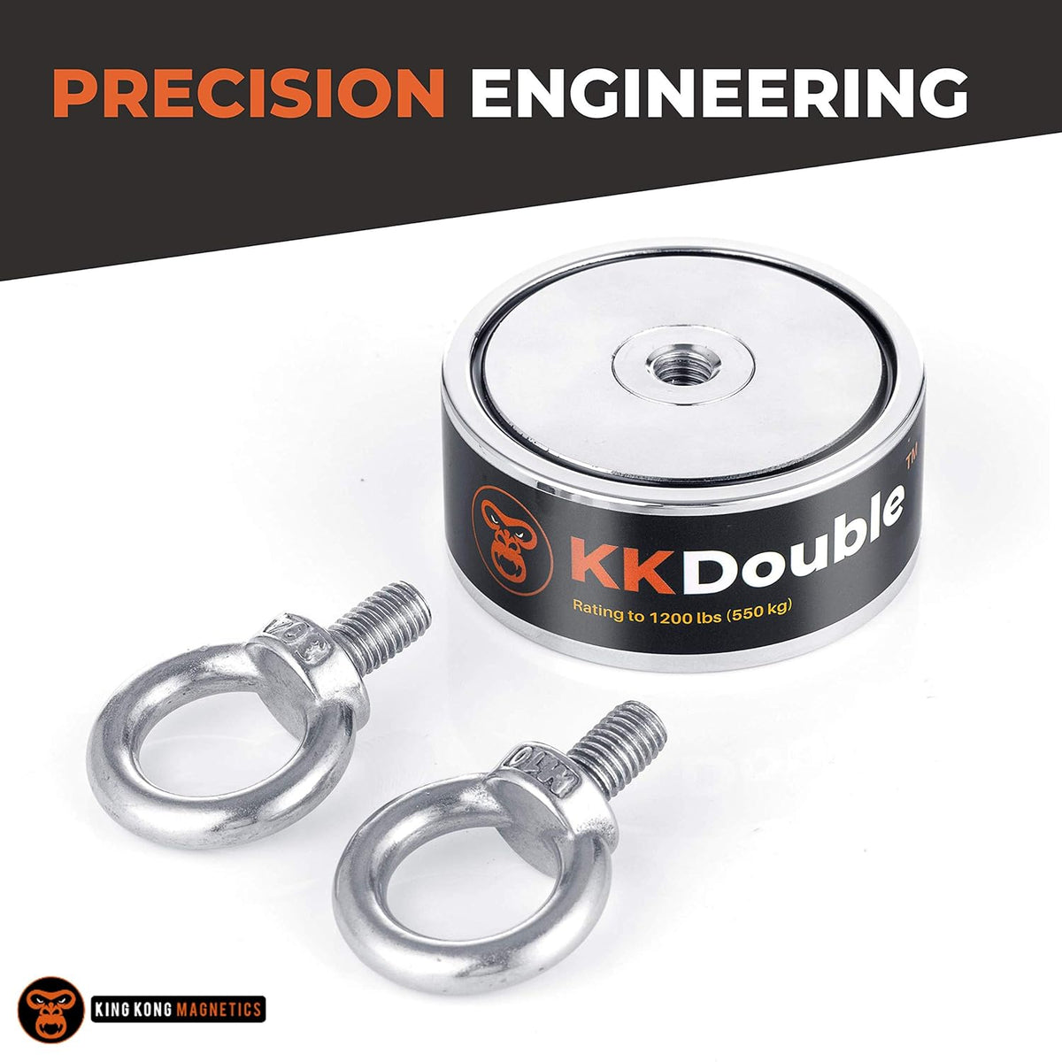 1200 lbs Pulling Force 3 inch Neodymium Fishing Magnet Kit D29397