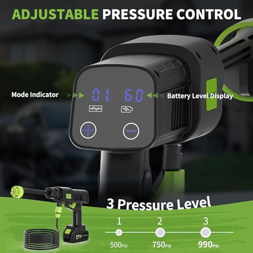 Cordless Portable Pressure Washer with 6-in-1 Nozzle K3852