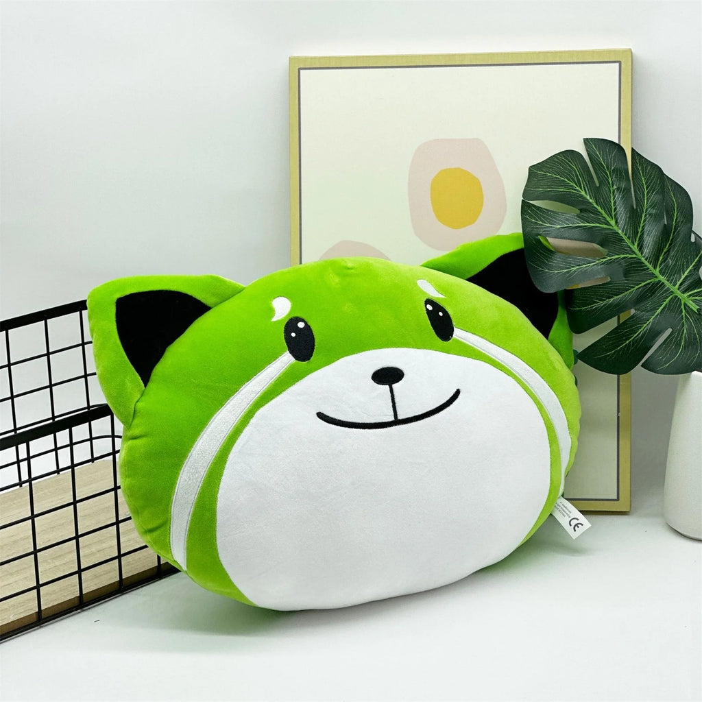 Green Foxes Plush Stuffed Animal Pillow D5993
