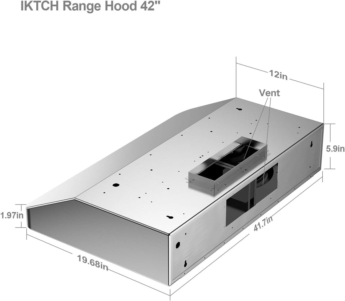 36 Inch Under Cabinet Range Hood with 900-CFM Stainless Steel S3367