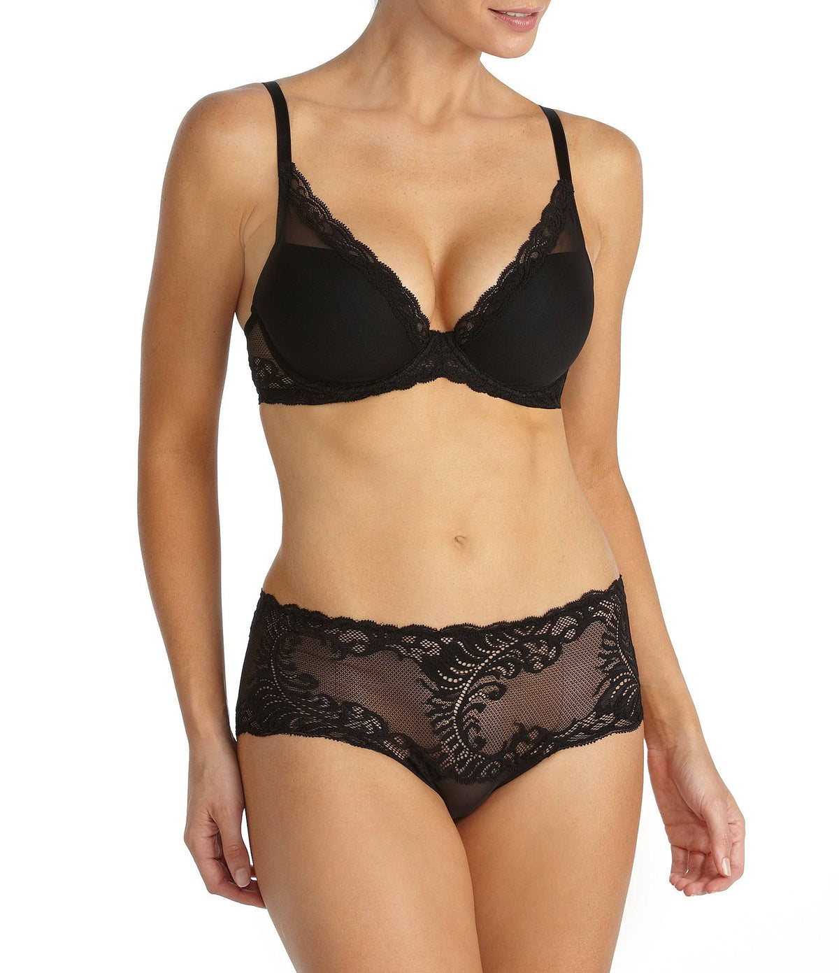 Feathers Contour Plunge Bra, Cafe 32G F525210