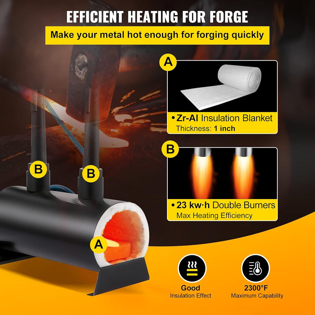 Portable Propane Knife Forge with Dual Burners N247