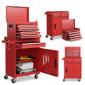Red 5 Drawer Metal Rolling Tool Chest Cabinet S6170