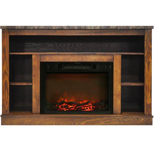 Cherry Electric Fireplace with Mantel D116541
