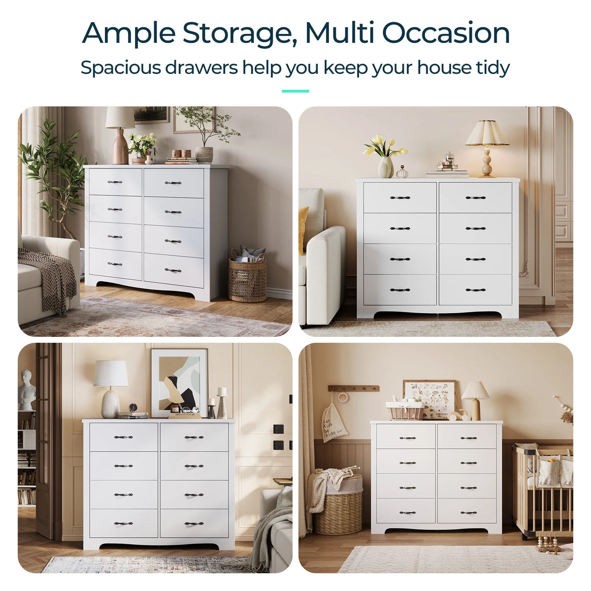 Black 6 Drawer Dresser J548105