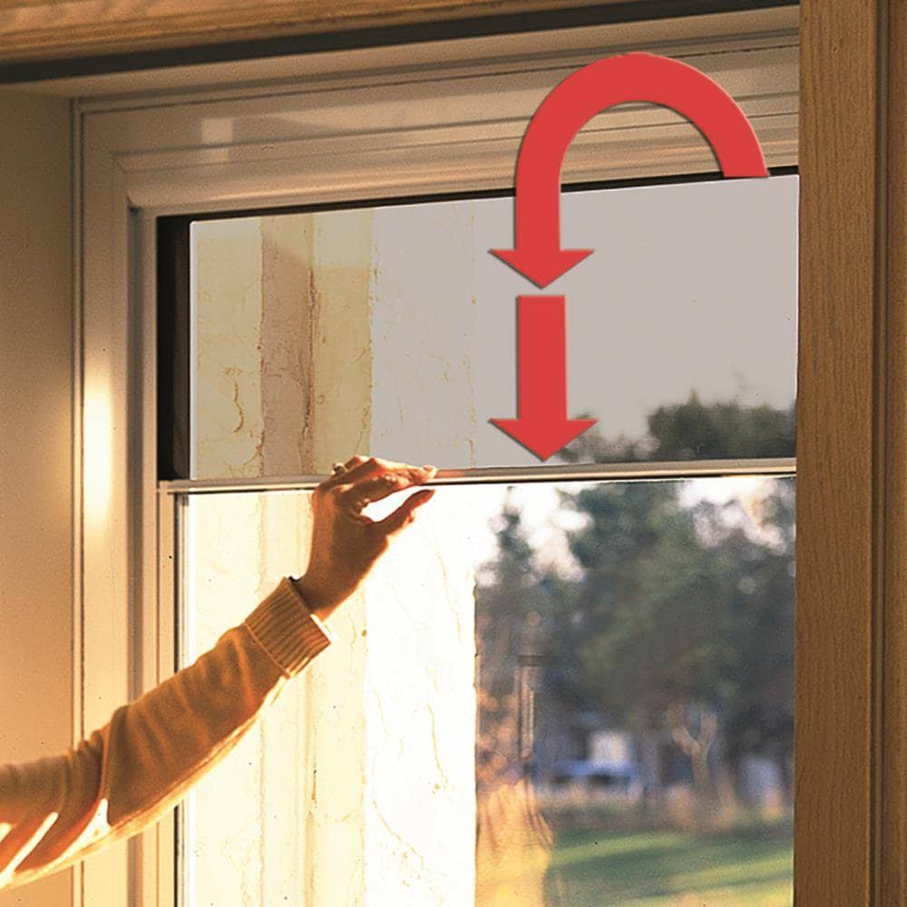 White Mid-View Wood Core Storm Door X624
