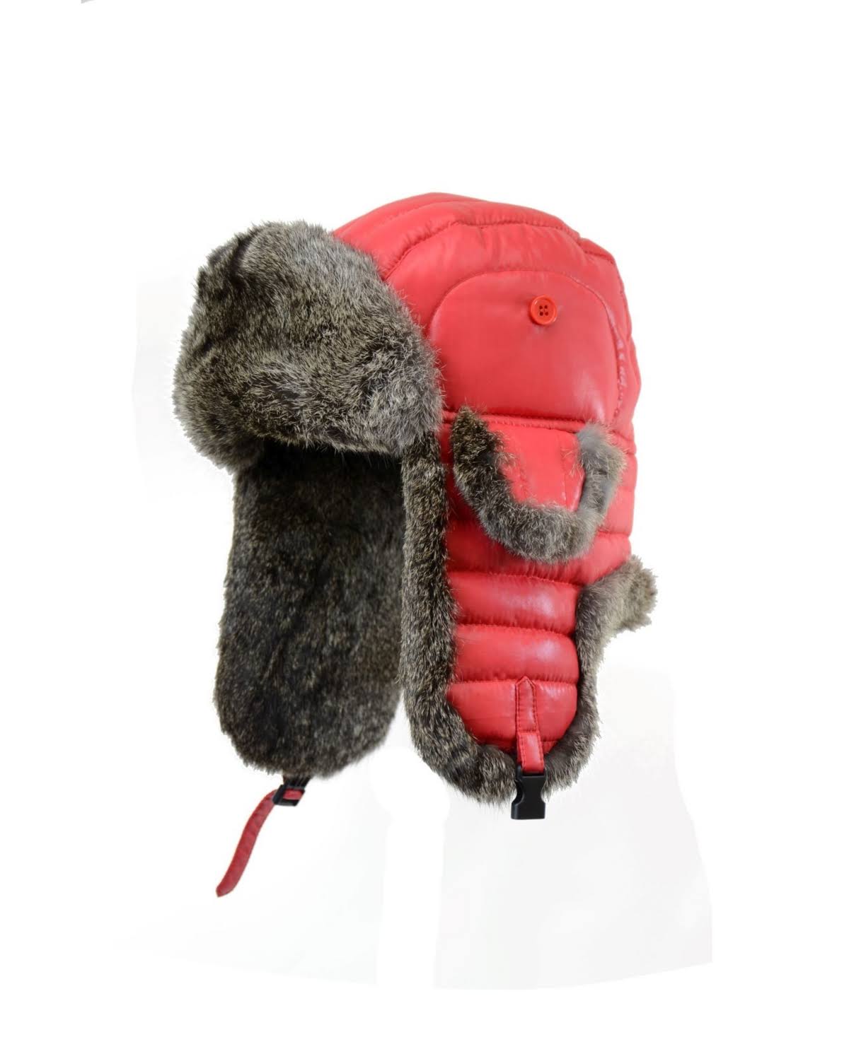 Nylon Shell Rabbit-Trimmed Aviator Hat Y64565