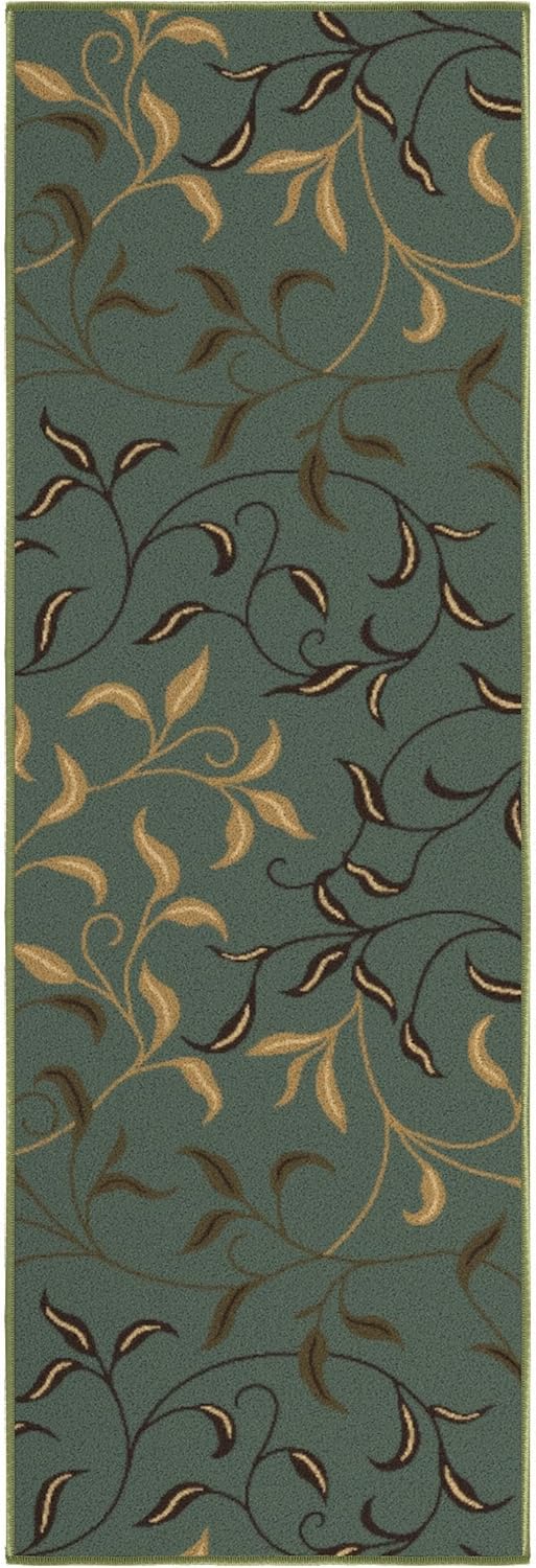 Seafoam Green Non-Slip Rubberback Runner Rug, 20" x 59" B2708