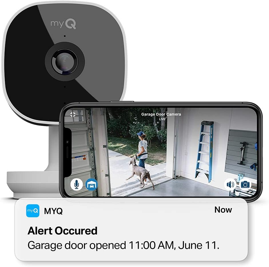 Smart Garage HD Camera Wifi Enabled Smartphone Controlled Two Way Audio White M448932