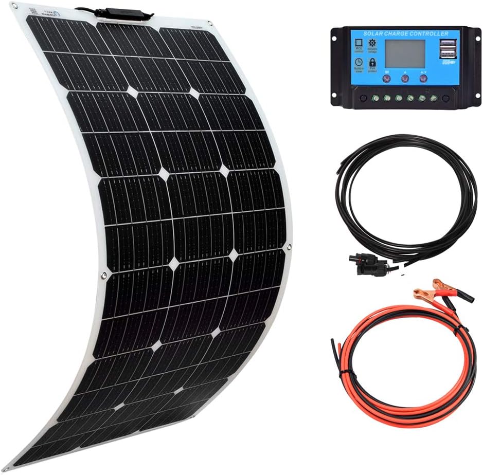 100W 12V Monocrystalline Flexible Solar Panel Kit A82971