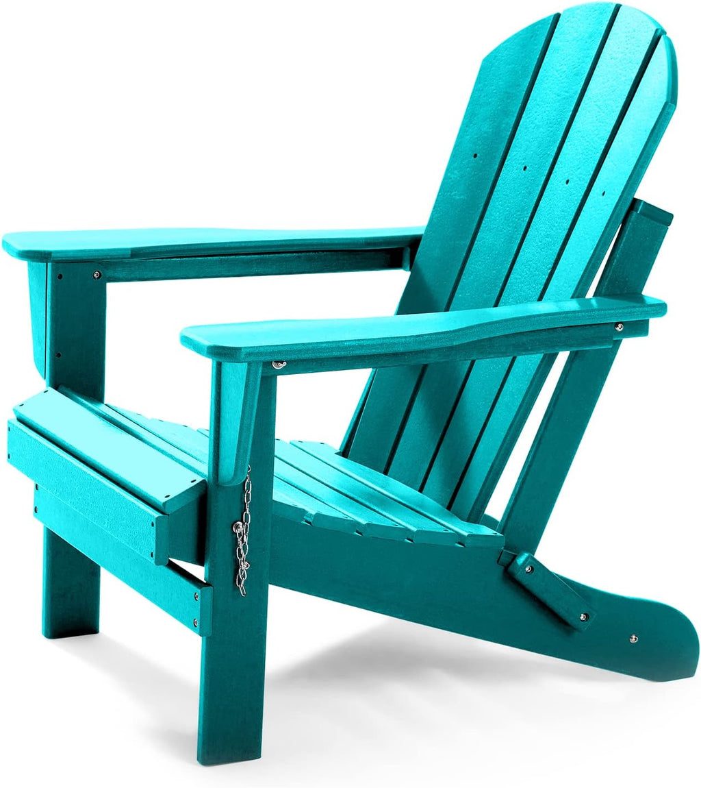 Aqua HDPE Plastic Adirondack Chair S3427
