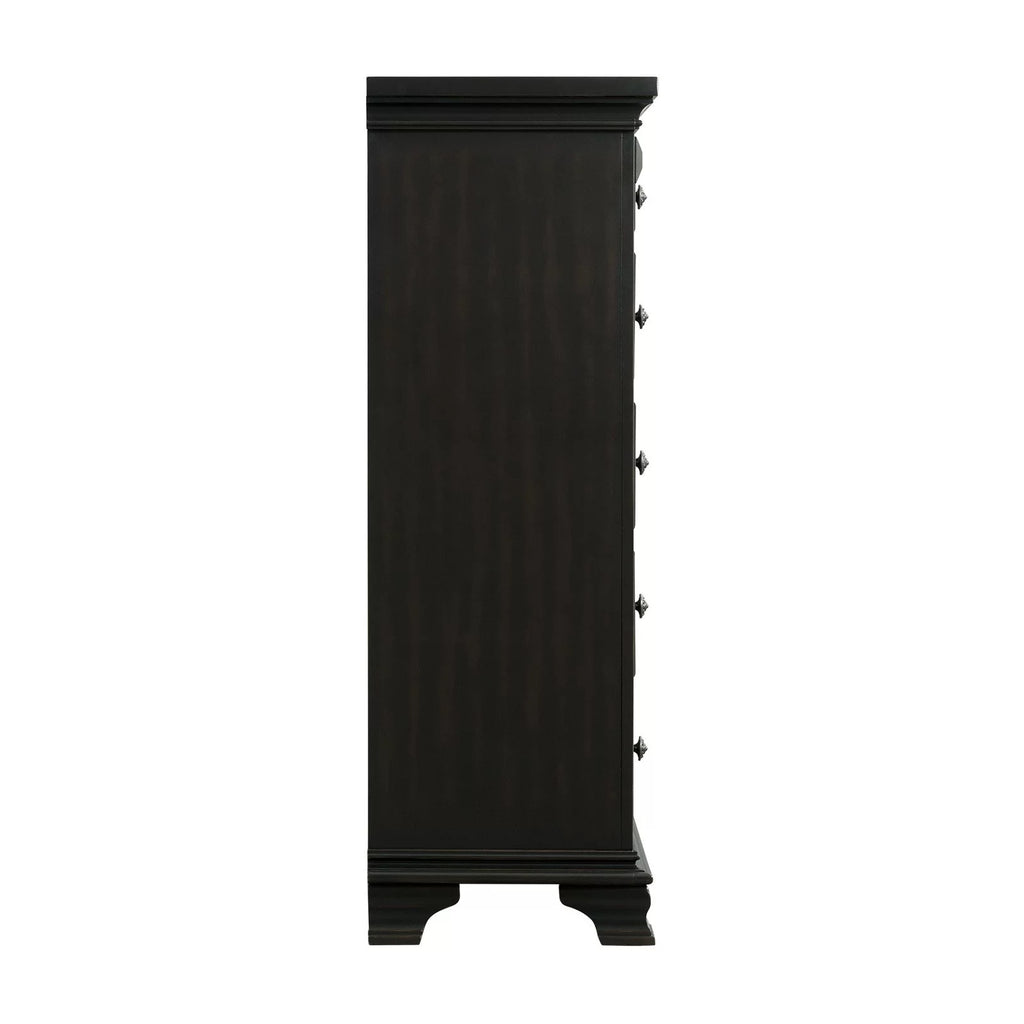 6 Drawer Chest in Antique Black X491