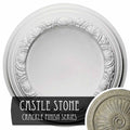 12 1/2x22OD x 1 1/2x22P Ceiling Medallion Hand-Painted Castle Stone Crackle L190