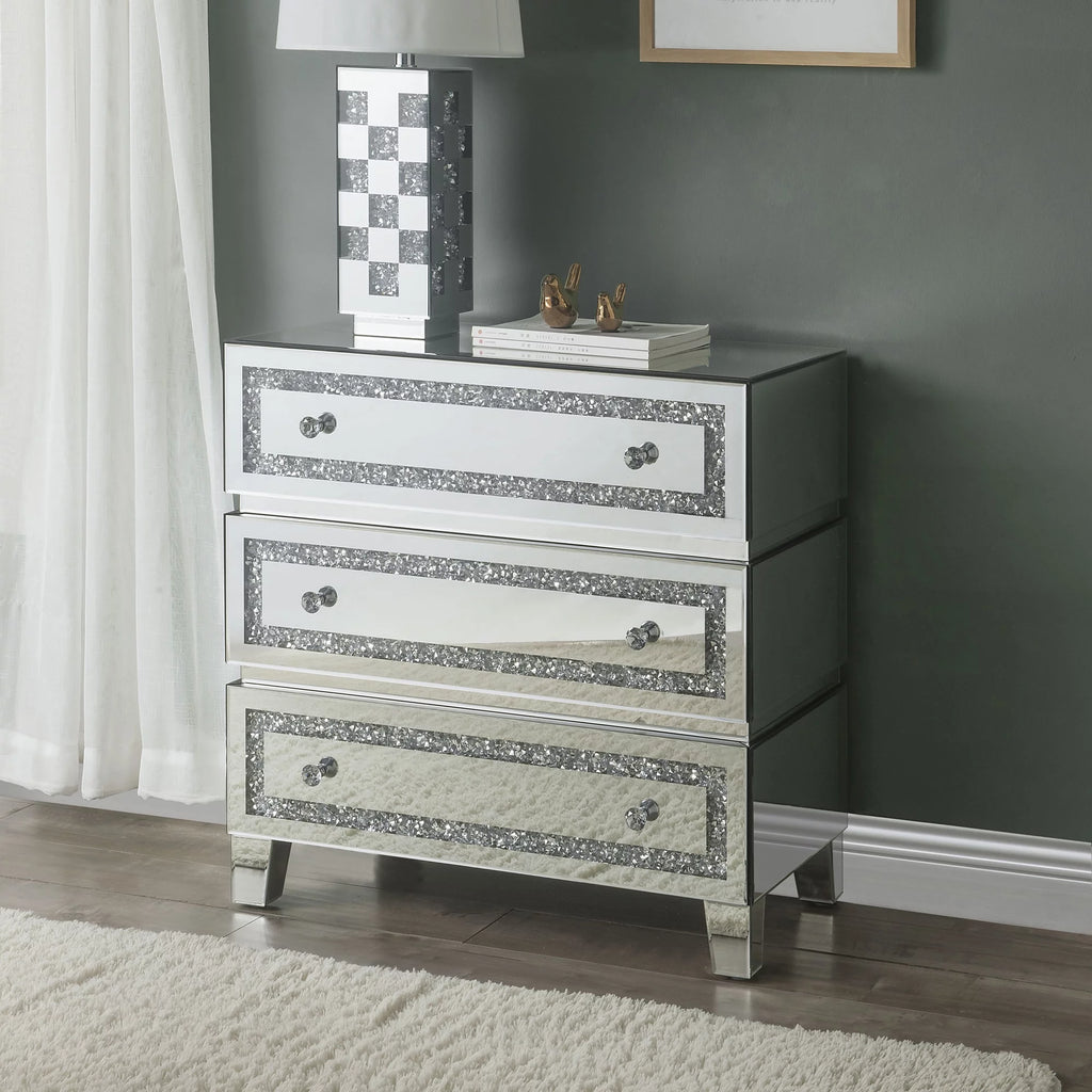 3-Drawer Mirrored Cabinet C677782