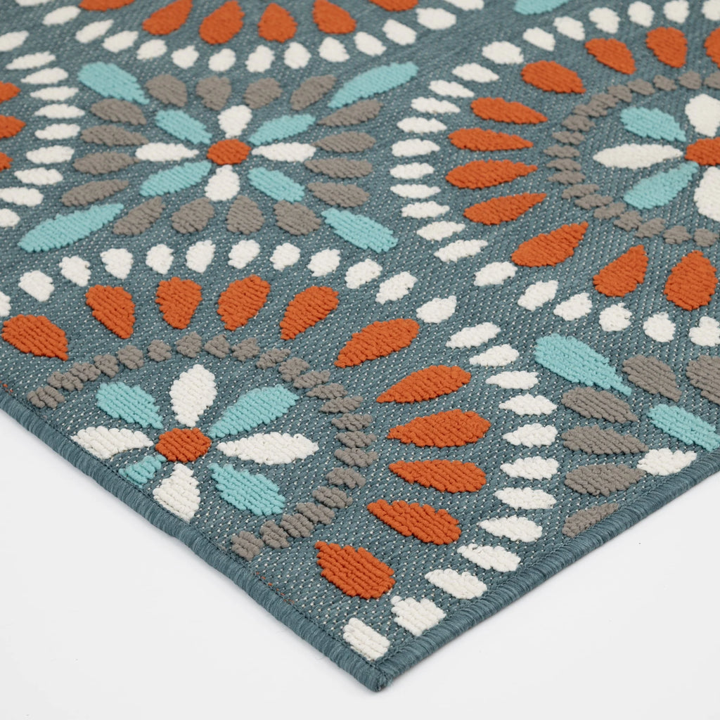 5' x 7' Medallion Polypropylene Outdoor Area Rug B40208