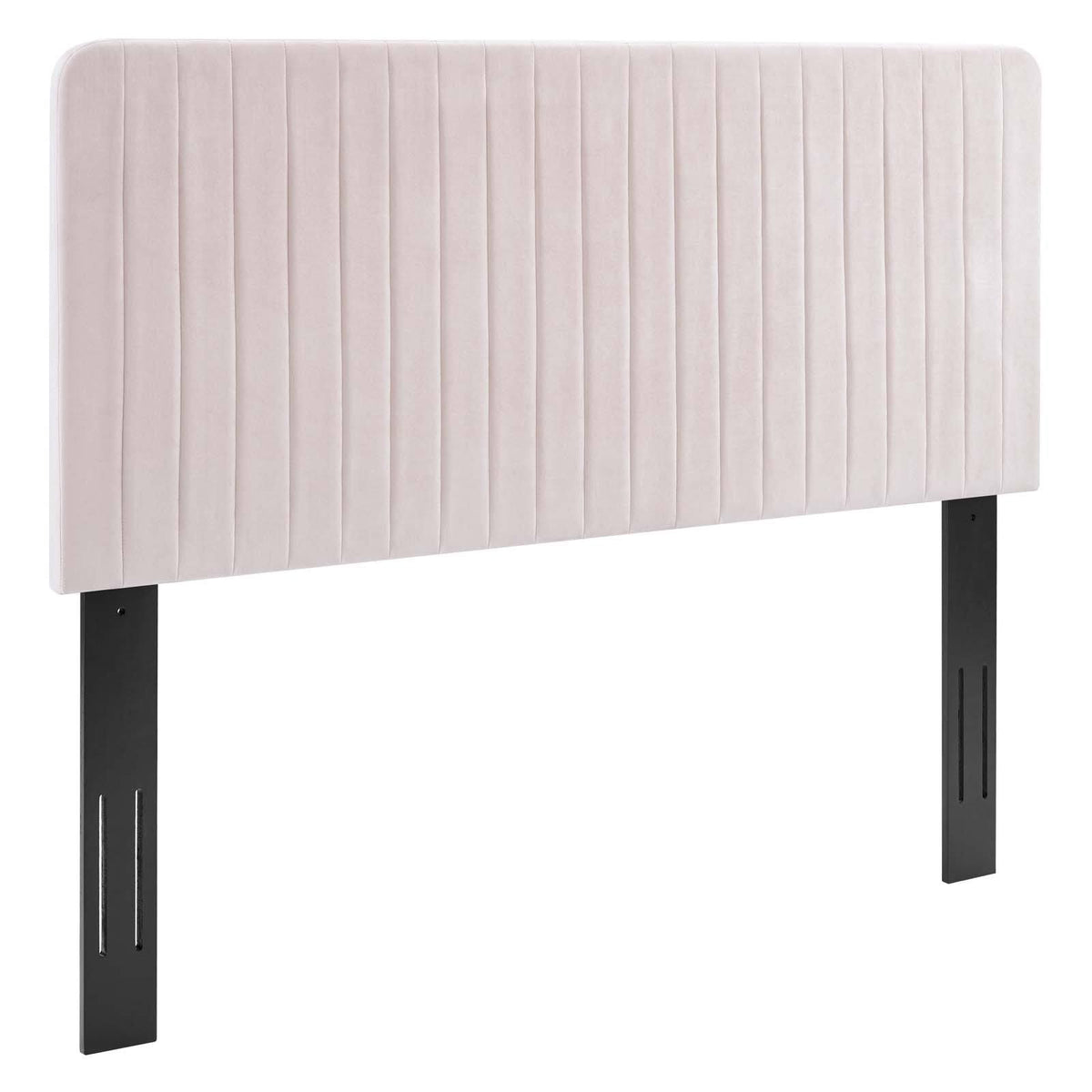 Pink Channel Tufted Performance Velvet King/California King Headboard I260354