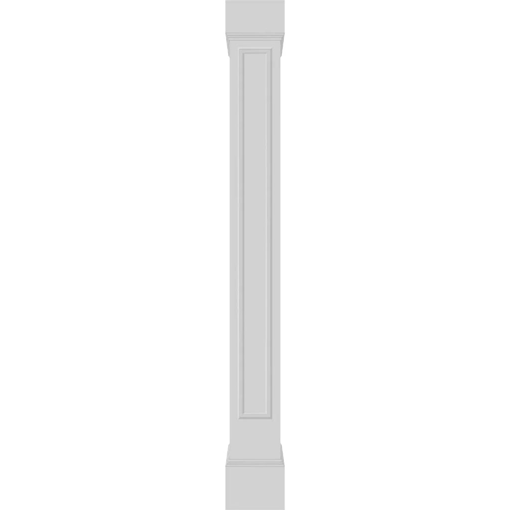 10"W x 9'H Square Non-Tapered Raised Panel PVC Column Wrap Kit S639