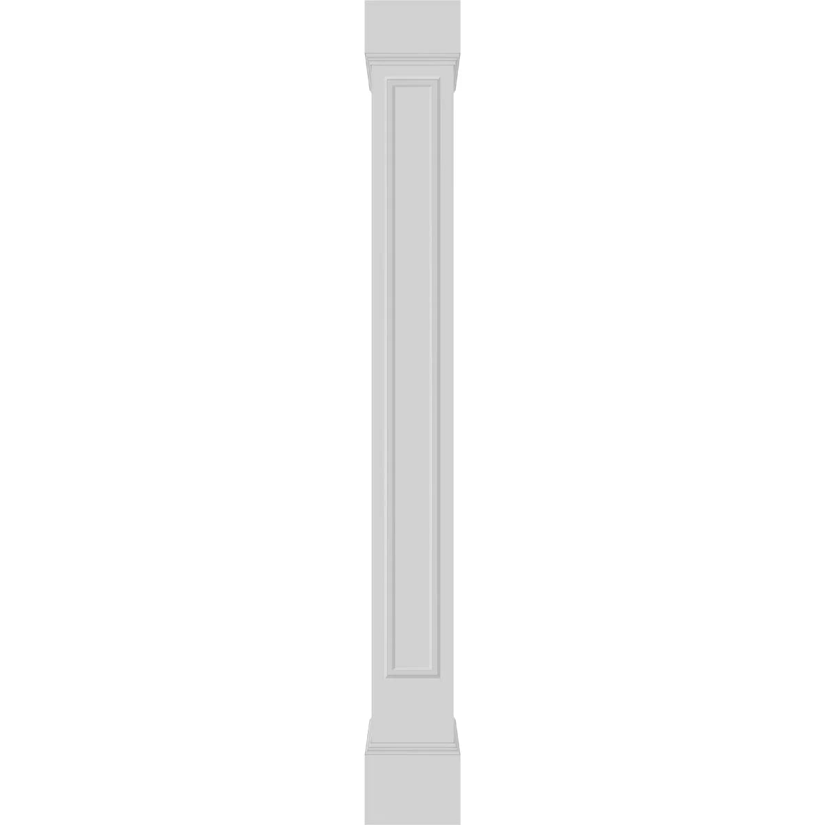 10"W x 9'H Square Non-Tapered Raised Panel PVC Column Wrap Kit S639