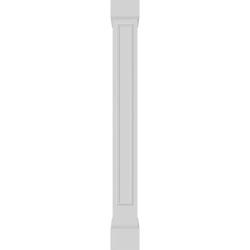 10"W x 9'H Square Non-Tapered Raised Panel PVC Column Wrap Kit S639
