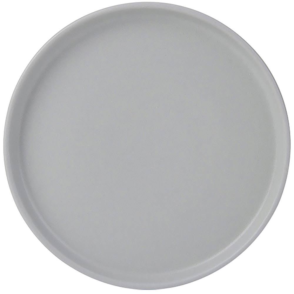 Matte Gray Straight Side Plate Q93563