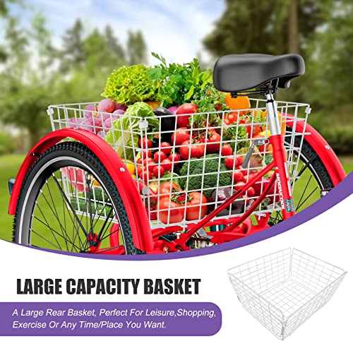 7 Speed 3 Wheel Adult Tricycle with Large Basket O942835