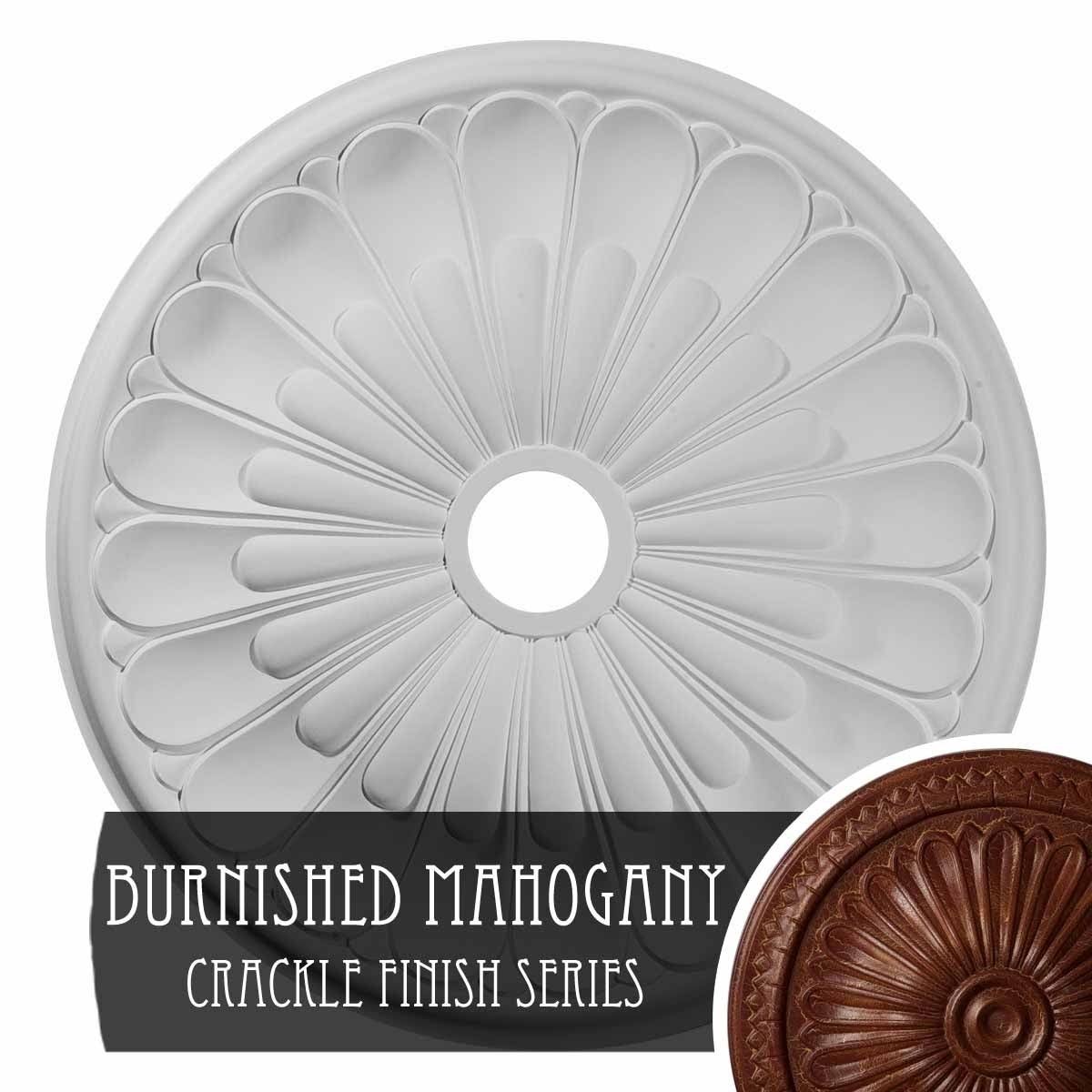 Hand-Painted Burnished Mahogany Ceiling Medallion D88018