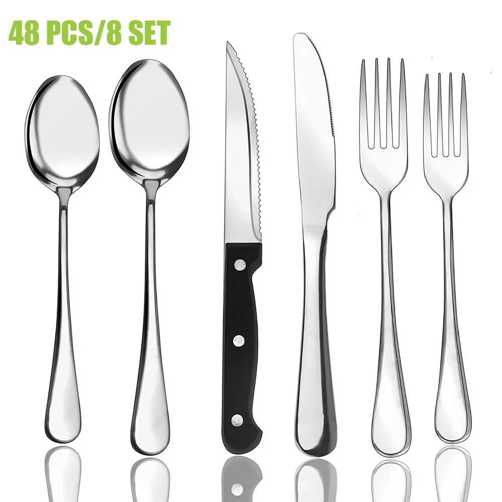 48-Pieces Stainless Steel Silverware Set M311024