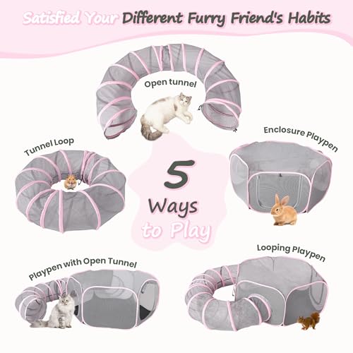 Pink Outdoor Cat Enclosure with Bag K888